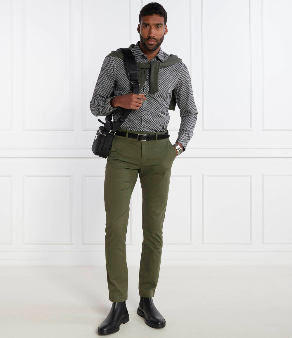 штаны chino Tommy Hilfiger - зеленый(MW0MW26619)