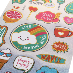 Наклейки с голографическим эффектом "Smile" 30*15см.