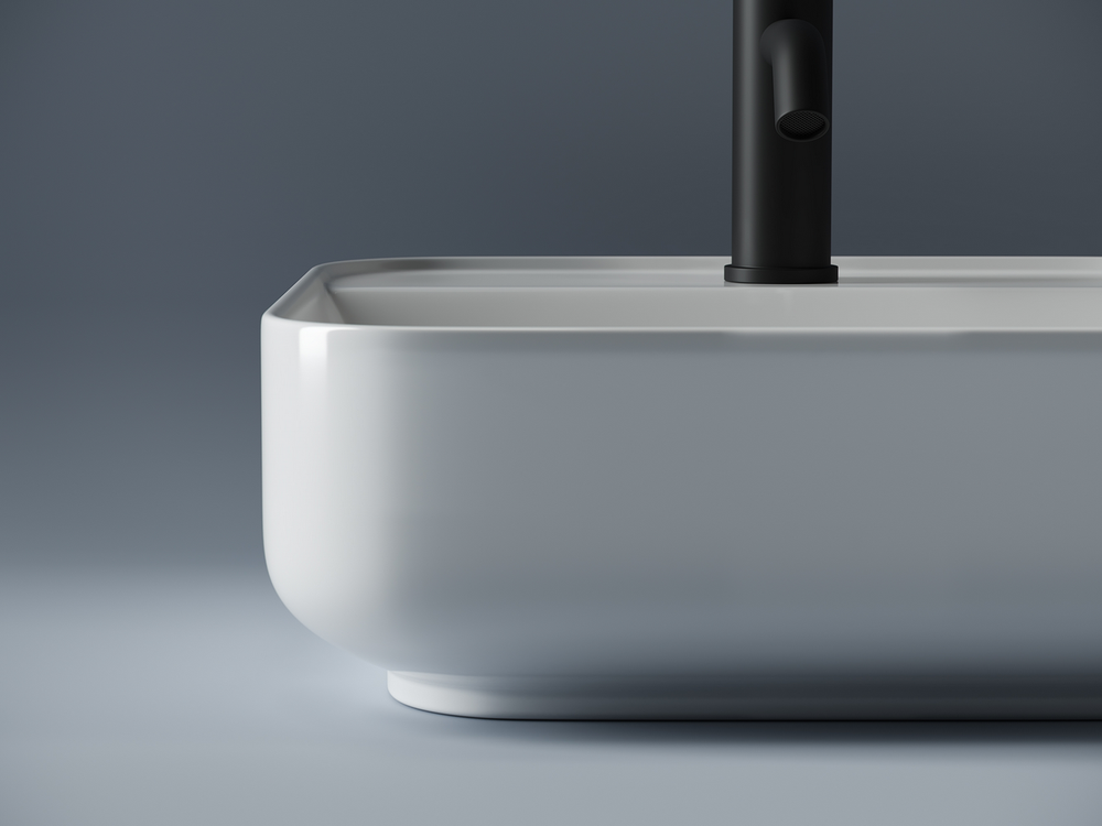 Умывальник чаша накладная квадратная Element 390x390x140мм