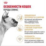Royal Canin Sphynx Adult Корм сухой сбалансированный для взрослых кошек породы Сфинкс 0,4 кг