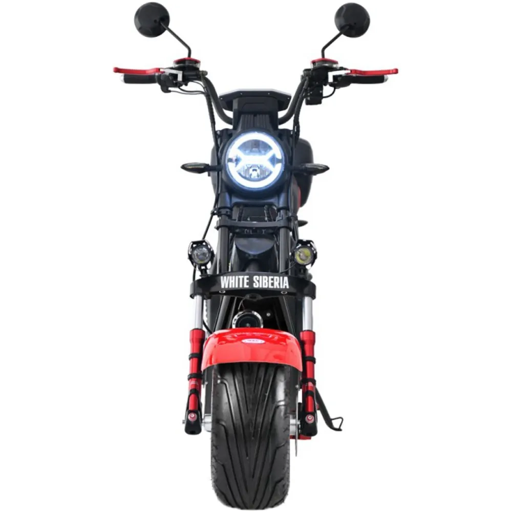 Электроскутер CityCoco White Siberia PRO CITY EDITION 2500W Красный