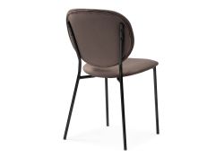 Стул на металлокаркасе Саранда кофе / черный глянец