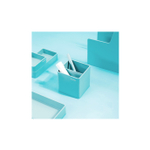 Подставка для письм.принадлежностей Deli Nusign 84х84х86мм 2 отд. синий ENS011BLUE