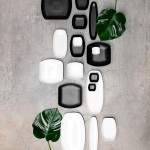 Блюдо глубокое прямоугольное;керамика;,H=35,L=190,B=130мм;черный (Цвет: черный)