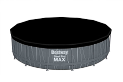 Каркасный бассейн Bestway 457х107 см со светодиодной подсветкой + фильтр-насос 3028 л/ч, лестница, пульт, тент (561GD BW)