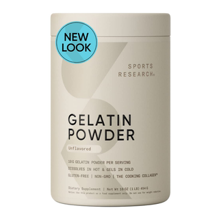 Sports Research, Gelatin Powder, Коллаген Говяжий желатин, 454 г (16 oz)
