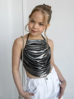 Летний топ для девочки на завязках