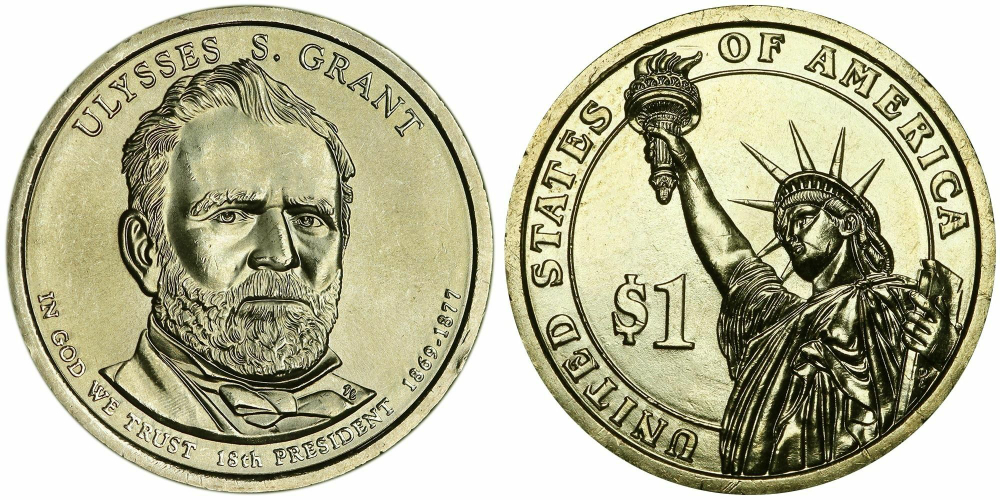 США 1 доллар 2011 Президент 18 - Улисс Грант (1869-1877)