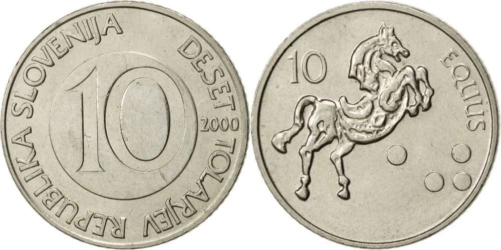 Словения 10 толаров, 2000 - 2006 Конь XF