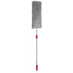 Швабра КОМПЛЕКТ черенок 75-130 см + флаундер 40 см + МОП микрофибра СИНЕЛЬ (ТИП К), PERKLIN (ПЕРКЛИН), 700981