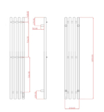 Полотенцесушитель электрический с/т Comfysan Альто-К (Alto-K) EC-4 120/18, оружейная сталь, гальвани