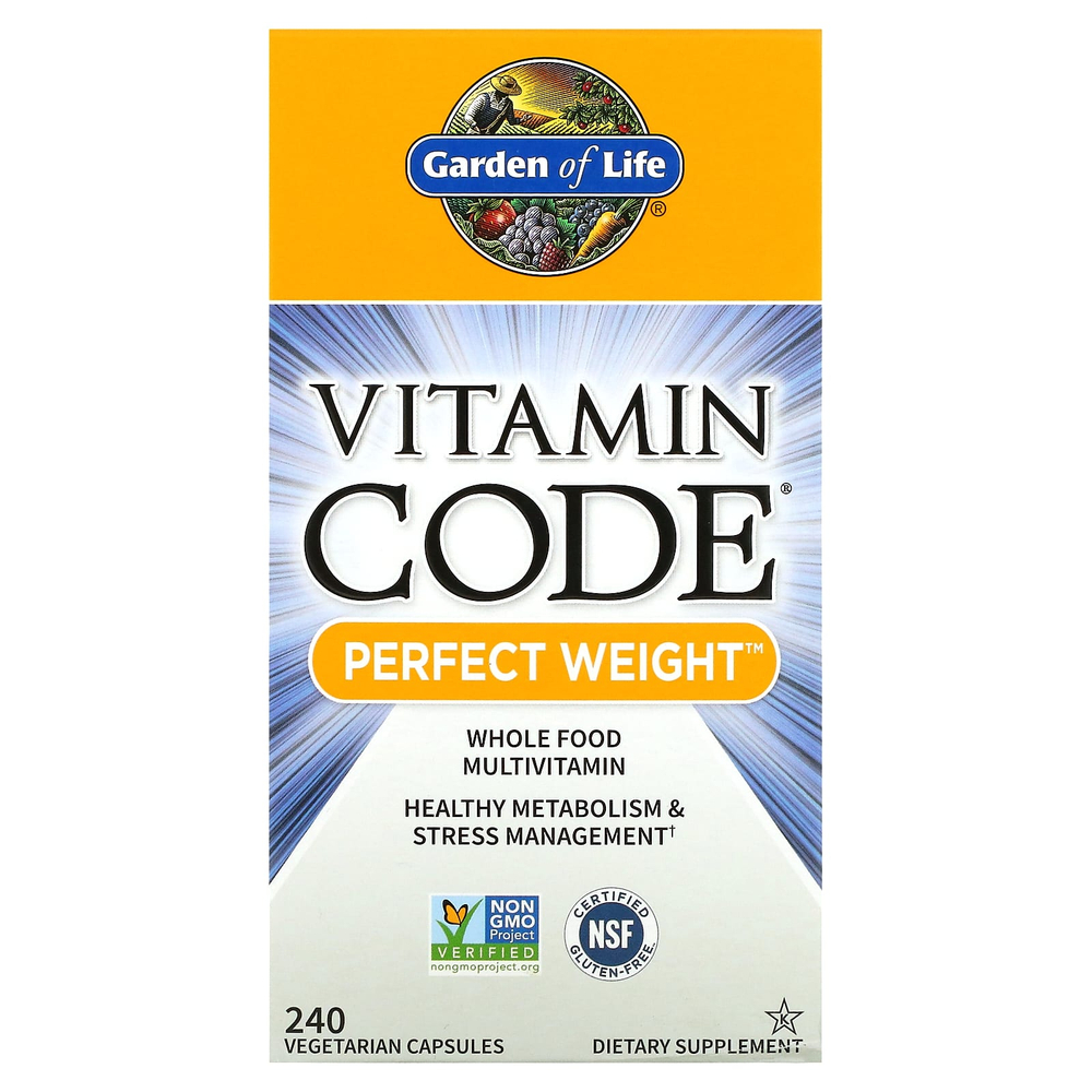 Garden of Life, Vitamin Code, идеальный вес, 240 вегетарианских капсул