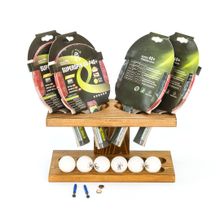 Полка для ракеток и мячей "Мастер" навесная (коричневая)