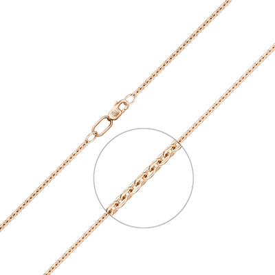 Браслет из красного золота (плетение «Якорное бриллиантовое»)