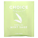 Choice Organic Teas, травяной чай, мята и шалфей, без кофеина, 16 чайных пакетиков, 29 г (1,02 унции)
