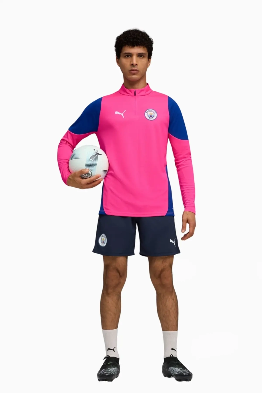 Кофта Puma Manchester City 25/26 Training 1/4 Zip Top - розовый