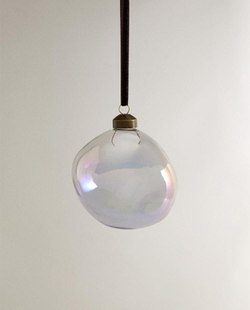 ZARA HOME ЕЛОЧНОЕ УКРАШЕНИЕ «ШАР» АСИММЕТРИЧНОЙ ФОРМЫ, ПРОЗРАЧНЫЙ