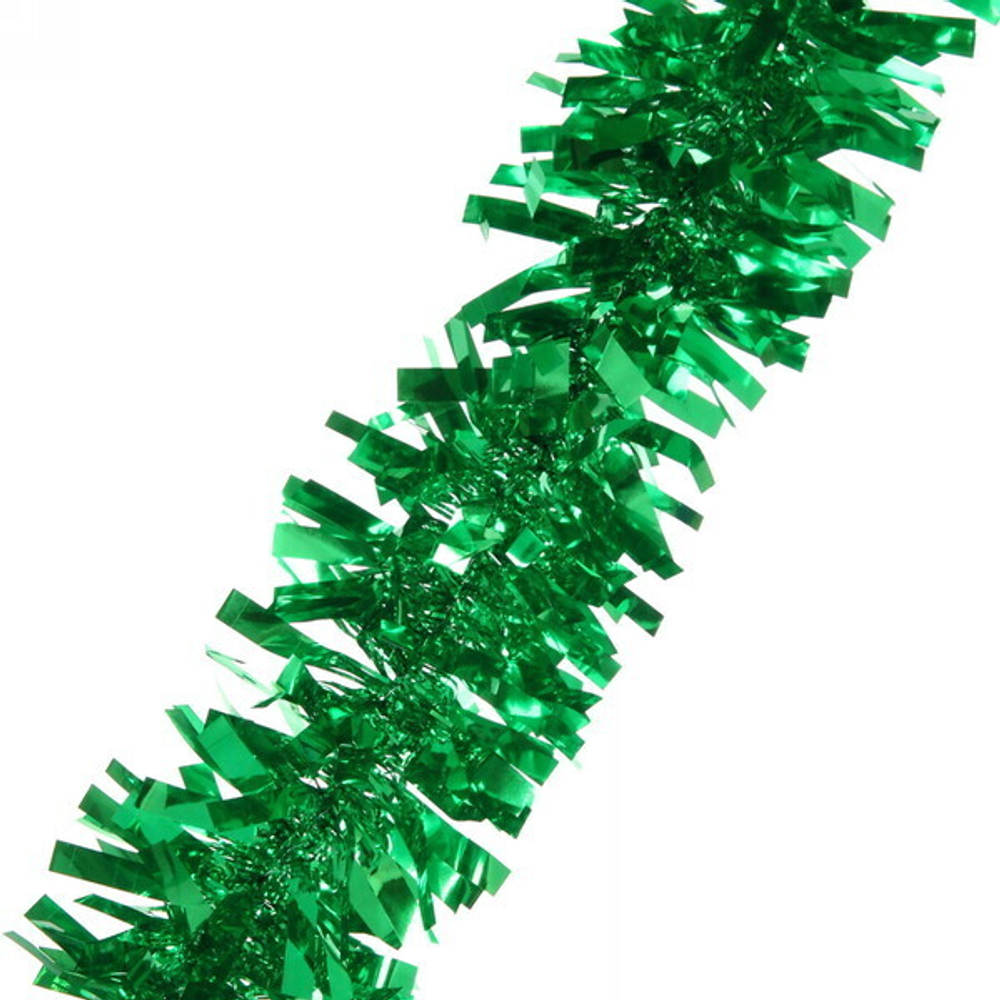 Мишура 2м 7см «Золотые блики», Зеленый