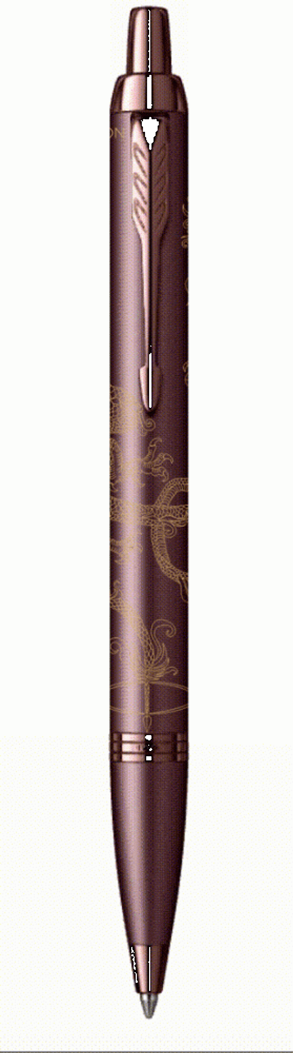 Шариковая ручка с чехлом Parker IM Monochrome Brown Dragon Special Edition, стержень:M, цвет чернил: blue, в подарочной упаковке.