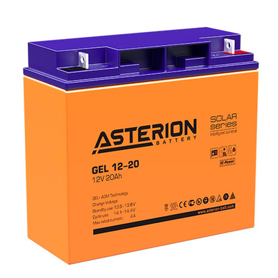 Аккумуляторная батарея Asterion (Delta) GEL 12-20 M5 напряжение 12В, емкость 20Ач (181х77х167мм)