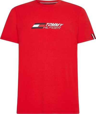 Мужская теннисная футболка Tommy Hilfiger Essentials Big Logo SS Tee - primary red