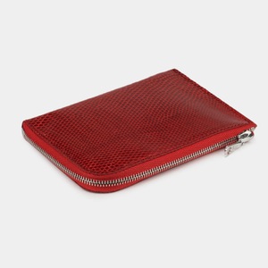 Женский кошелек из кожи ящерицы, красного цвета