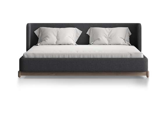 Кровать Basic спальное место 180*200 см (серый, букле)