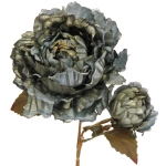 Искусственные цветы «FLOWERS GLAMOUR» 60см Пионы 2 цветка зеленые