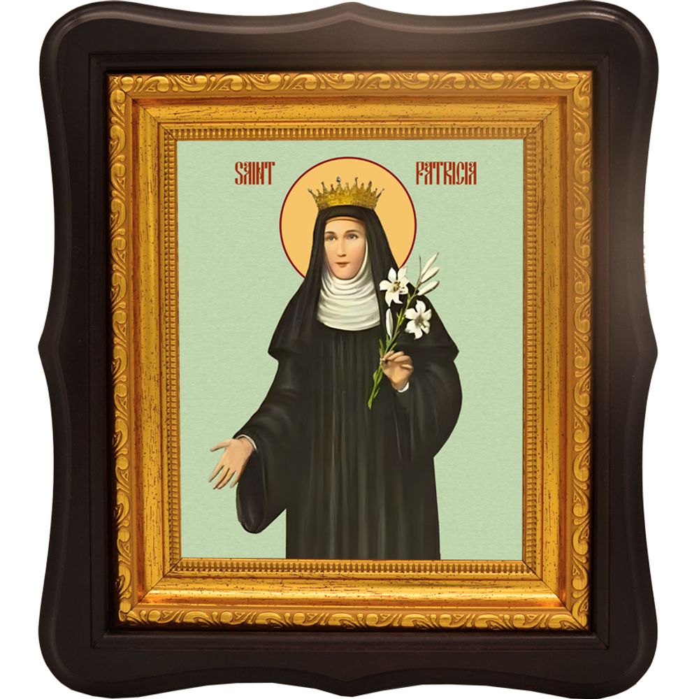 Патриция Неаполитанская (Патрикия Константинопольская) святая праведная дева. Икона на холсте.