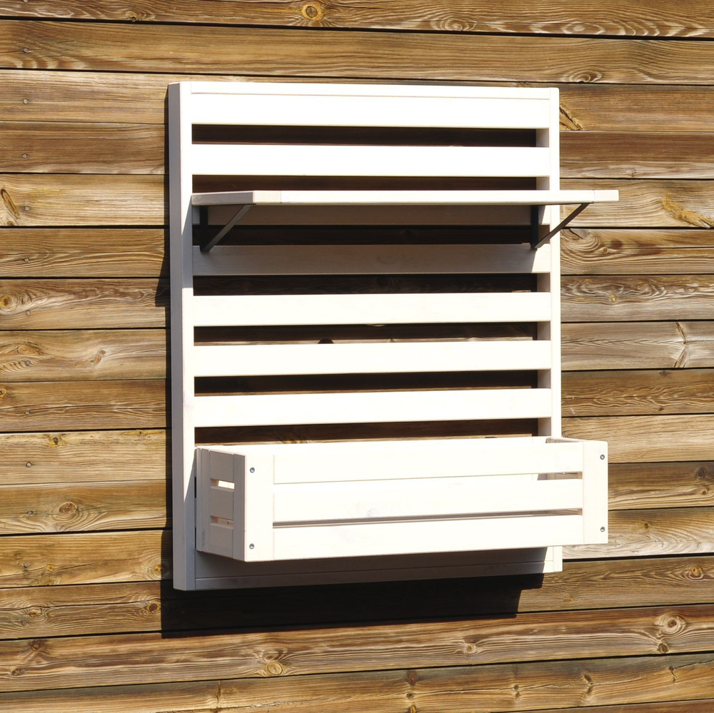 Полка настенная, 76х25х2, Эпларо, для ванной, для обуви, для книг и цветов, деревянная, белый, Dipriz