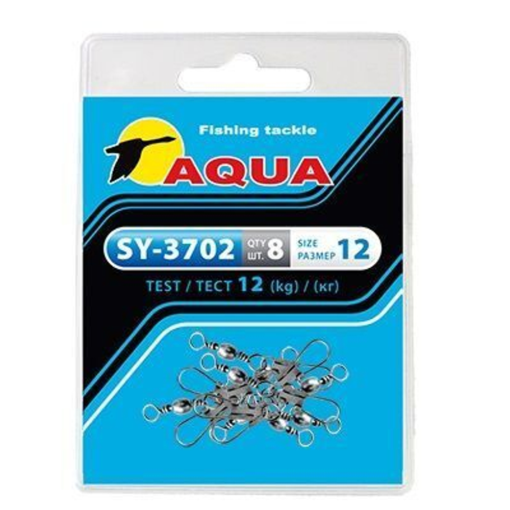 Карабин с вертлюгом для рыбалки SY-3702 №12 (упк. 8 шт.)
