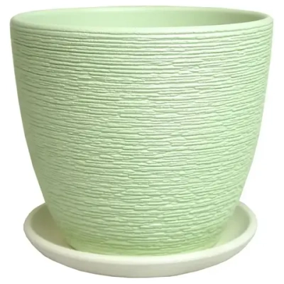 Горшок керамический Гнездо зеленый крокус №4