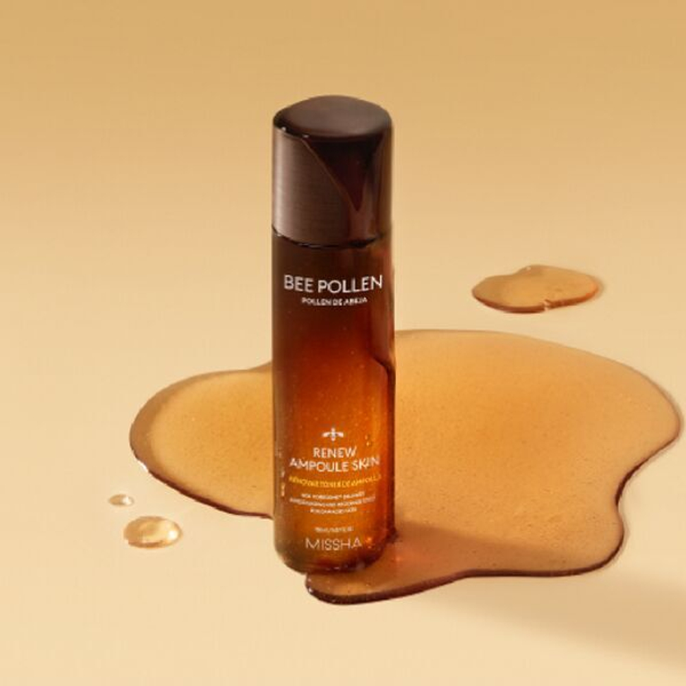 Восстанавливающий ампульный тонер для лица Missha Bee Pollen Renew Ampoule Skin, 150мл