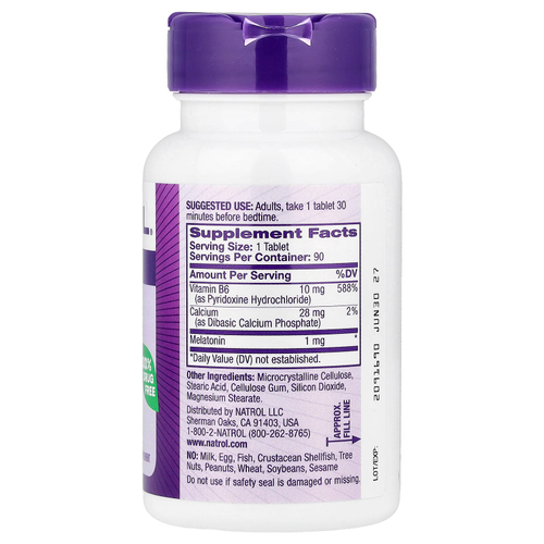 Natrol, Мелатонин, 1 мг, 90 таблеток