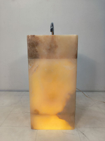Раковина напольная из оникса Square Yellow ON-65923 45х45х90 из натурального камня