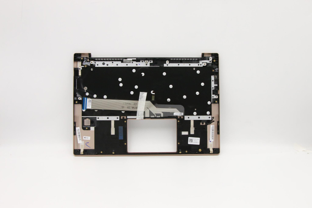 Верхняя панель с клавиатурой (топкейс) для ноутбука Lenovo S145-14IWL / AST / IGM FingerPrint, золотая, раскладка - русская (5CB0S17253)