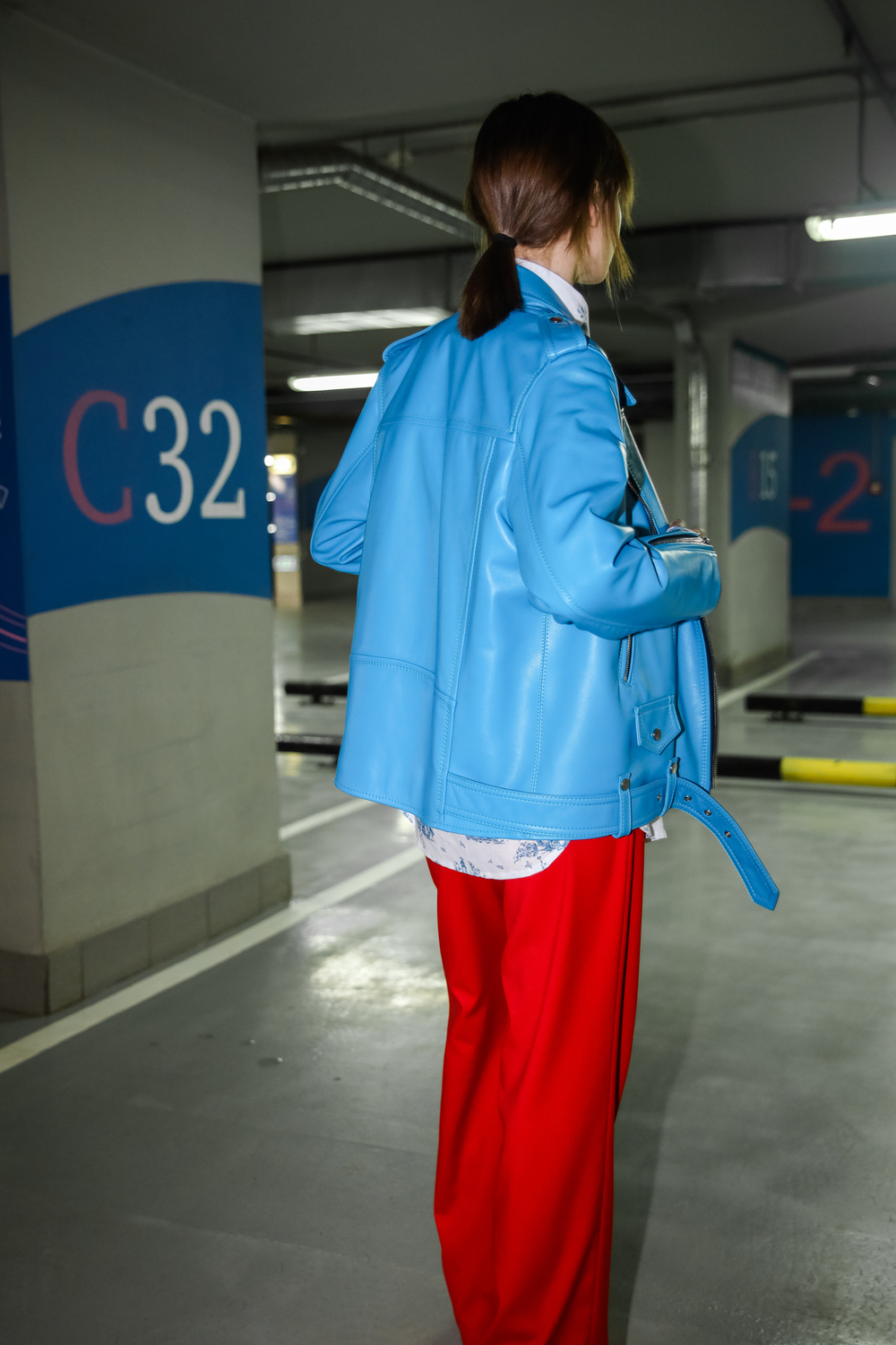 Косуха голубая medium мягкая кожа