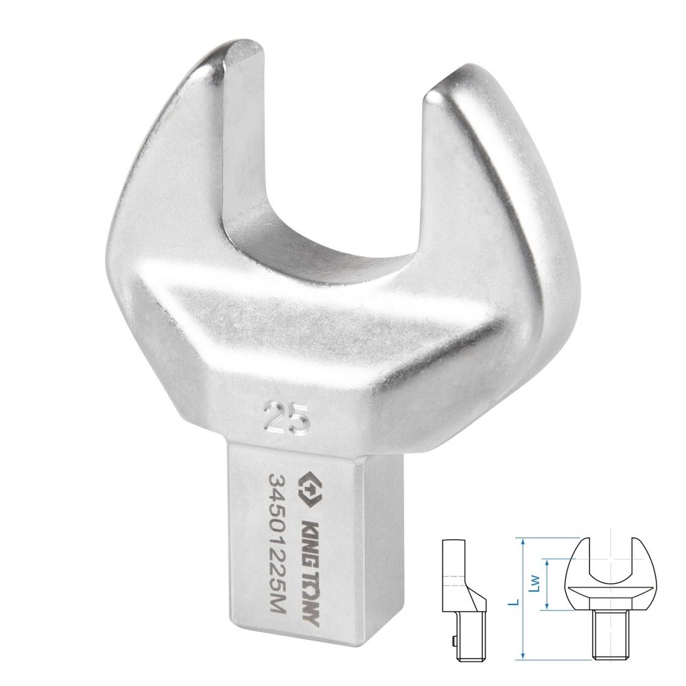 KING TONY (34501225M) Насадка рожковая серии "FIT", 25 мм, 14х18 мм