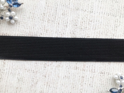 Резинка вязаная, ш. 2,5 см, чёрный