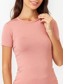 Футболка облегающая однотонная