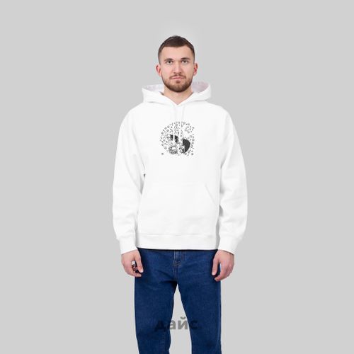 Толстовка мужская Carhartt WIP Hocus Pocus Hooded артикул:I032930_white - купить в магазине Дайс