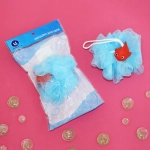 Мочалка-шар для тела полипропиленовая детская «Baby Boom - Рыбка», цвет голубой, 20гр, d-11см