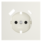 Накладка для розетки с заземлением и защитными шторками, с USB A+C, (хлопок) Voltum S70 VLS001013