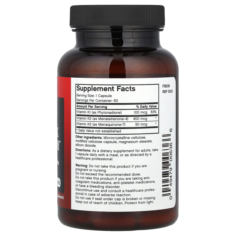 Futurebiotics, Витамин K Triple Play ™, 60 капсул