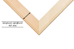 Глухой подрамник 45x45 см. сеч. 40х18 мм. (3 штуки)