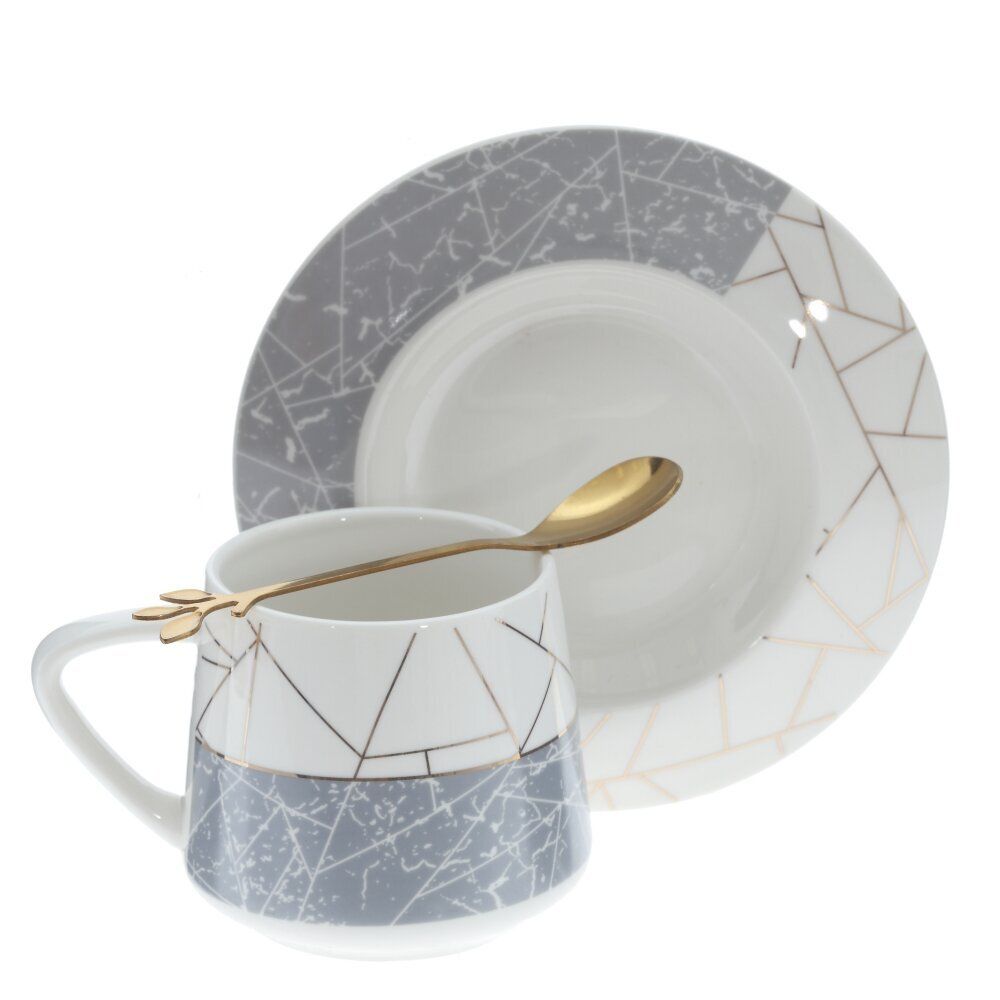 GAEM Кружка с блюдцем и ложкой, 200 мл, L15 W15 H8 см, 3в.