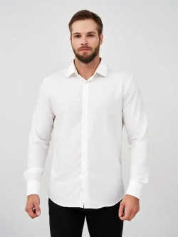 Рубашка классическая с длинным рукавом приталенная