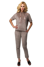 Костюм с коротким рукавом и капюшоном (Размер: XL) (Цвет: синий)