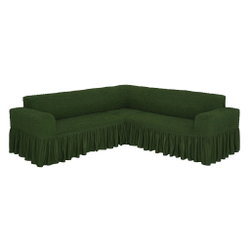 Чехол на угловой диван, цвет Зеленый
