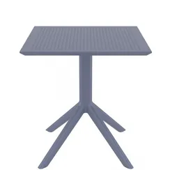 Стол пластиковый Sky 70х70 серый